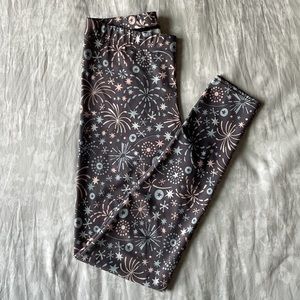 🆕 Red Bubble There are Fireworks Everywhere Gray Leggings